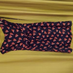 Criss Cross. Small. Navy, Red & White.